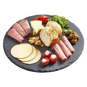 Oiled Black Slate Cup Coaster-Round 4