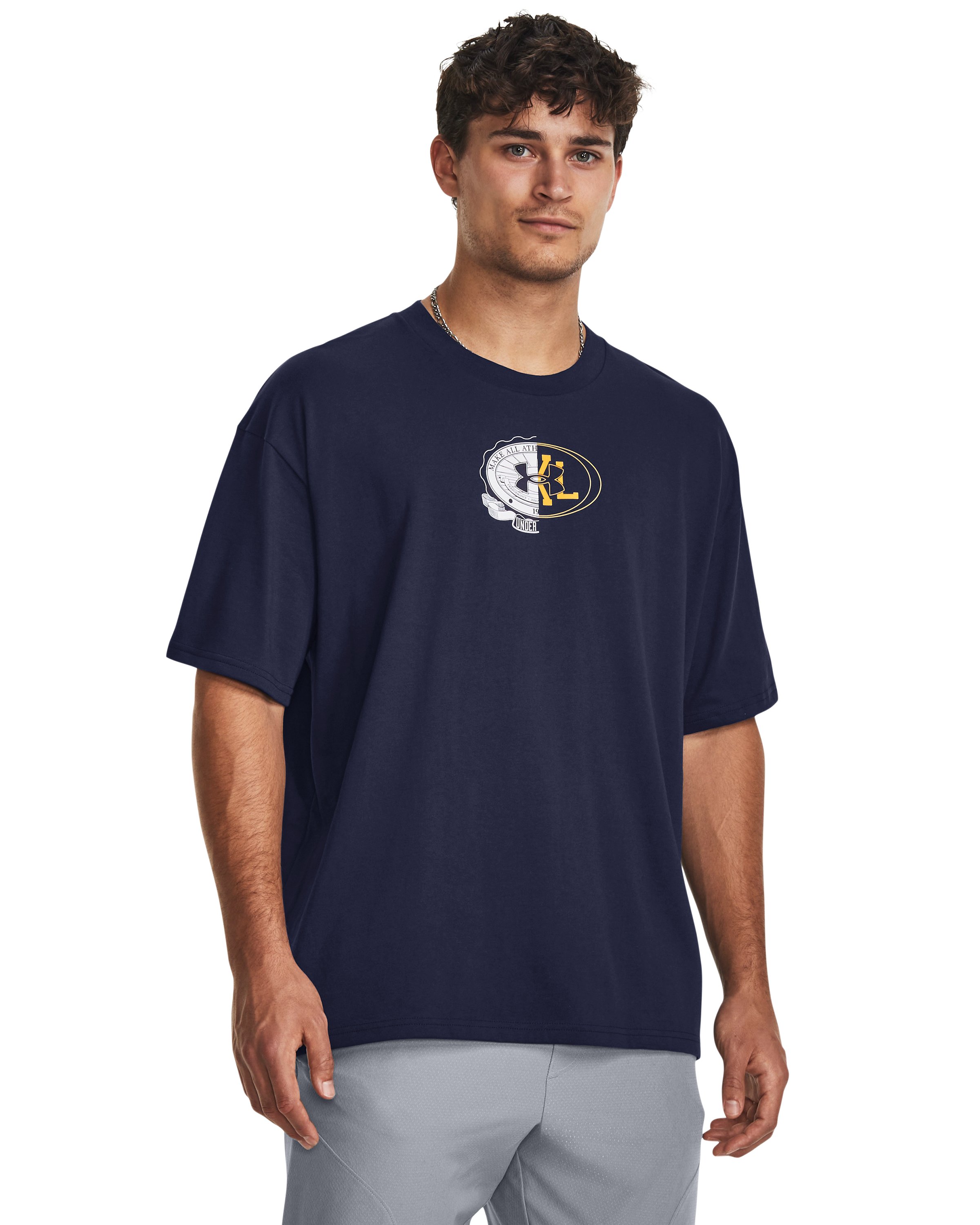 UA Split Logo Oversized Heavyweight Men's Short Sleeve 2