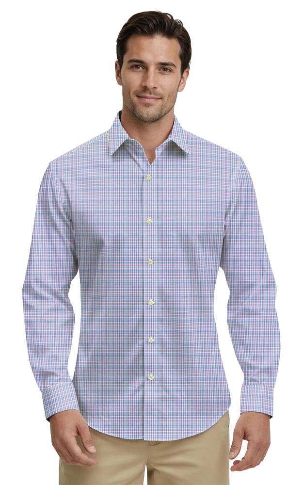 Mens L/S Tricolor Plaid 6