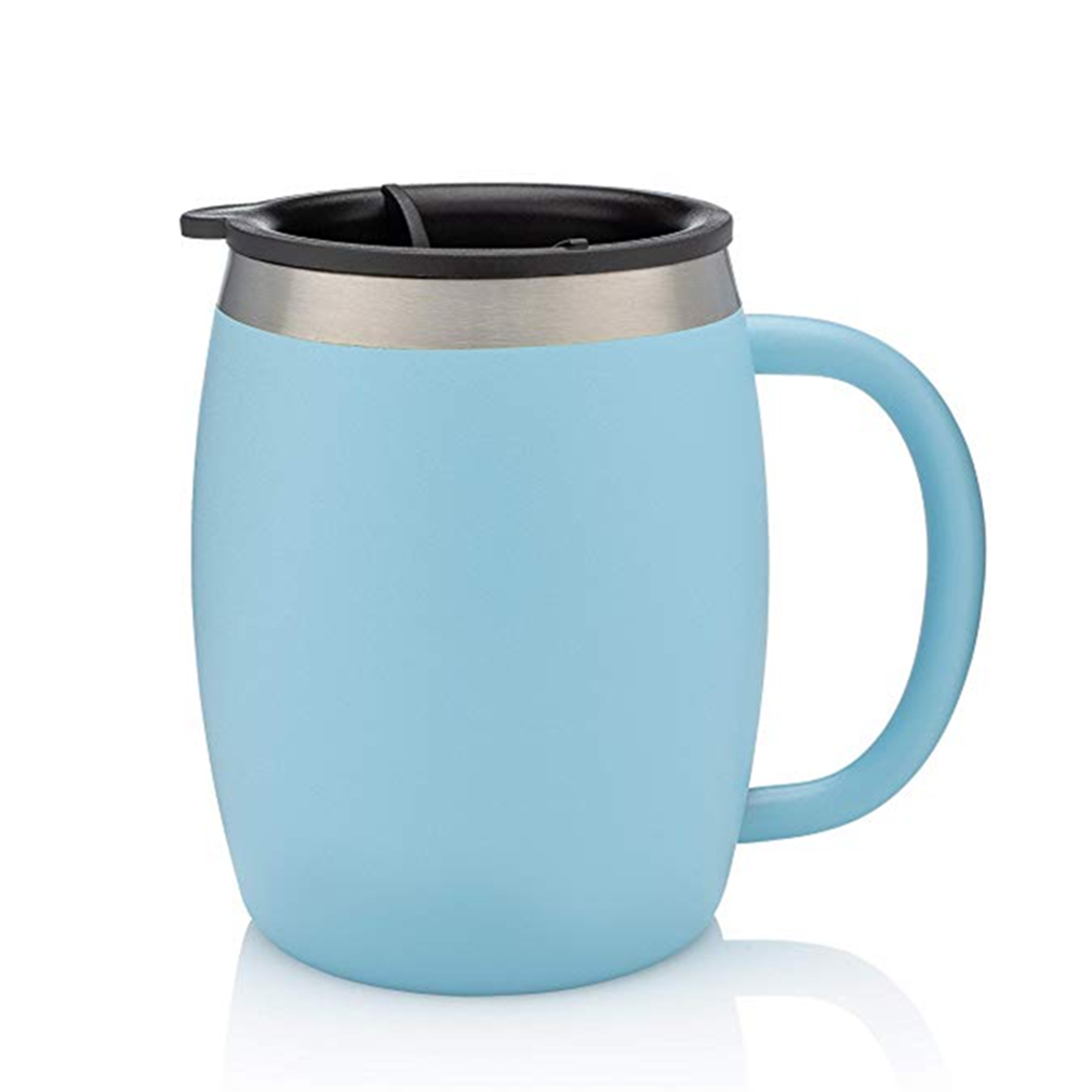 14 Oz. Double Wall Beer Mug With Lid & Handle 15