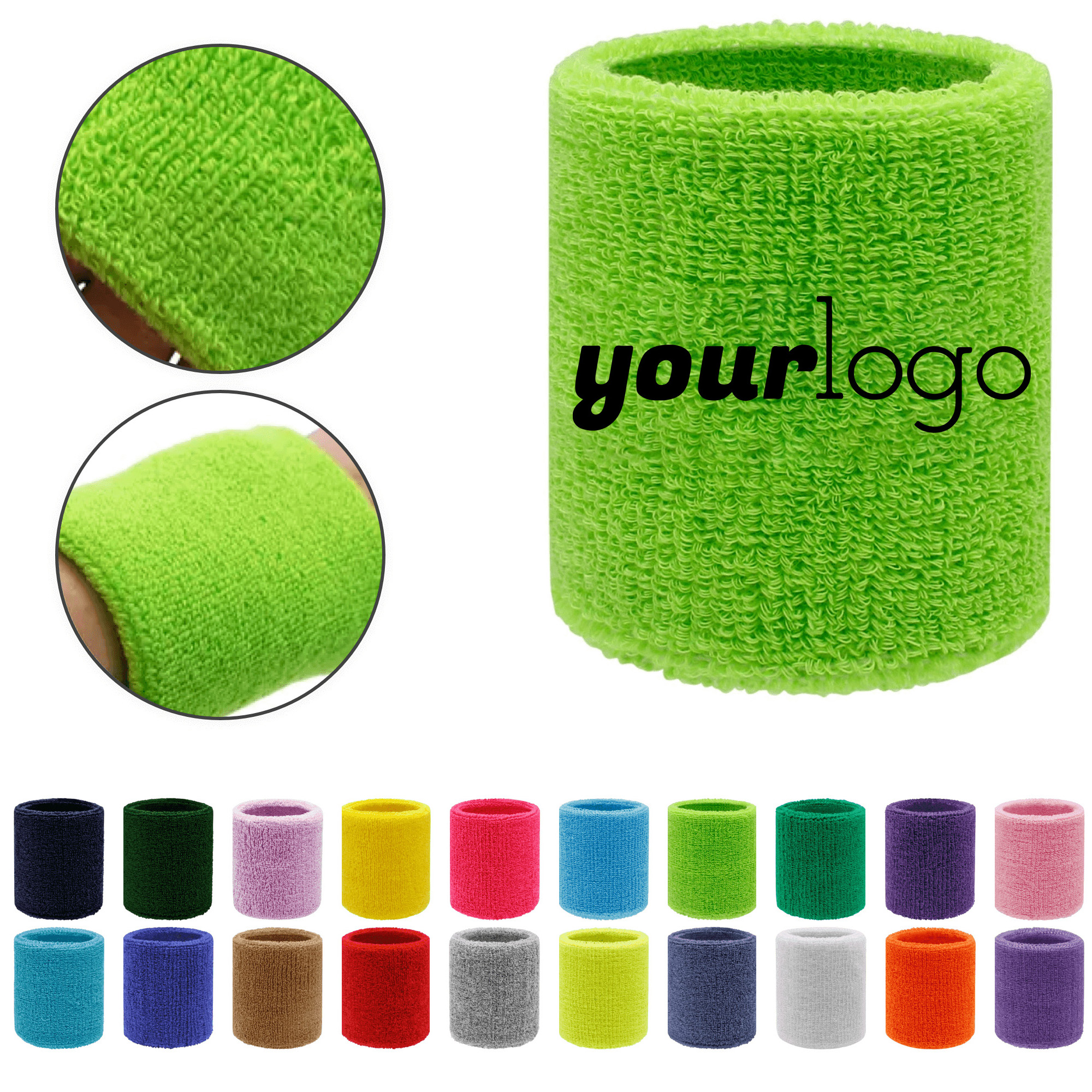 Elastic Terry Fitness Sweat Wristband 2