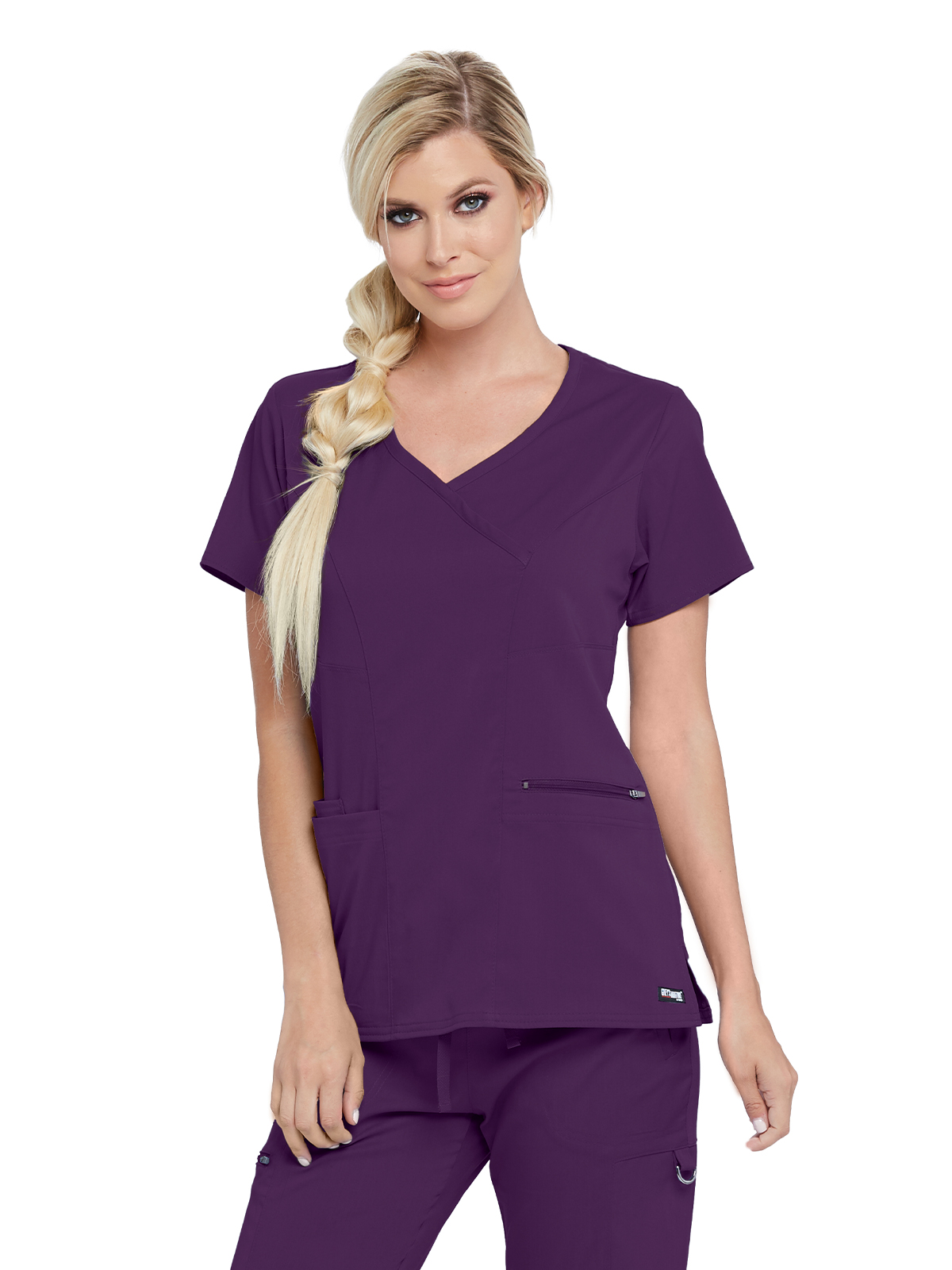 Grey's Anatomy Spandex Stretch - Women's Three-Pocket V-Neck Kim Scrub Top 6