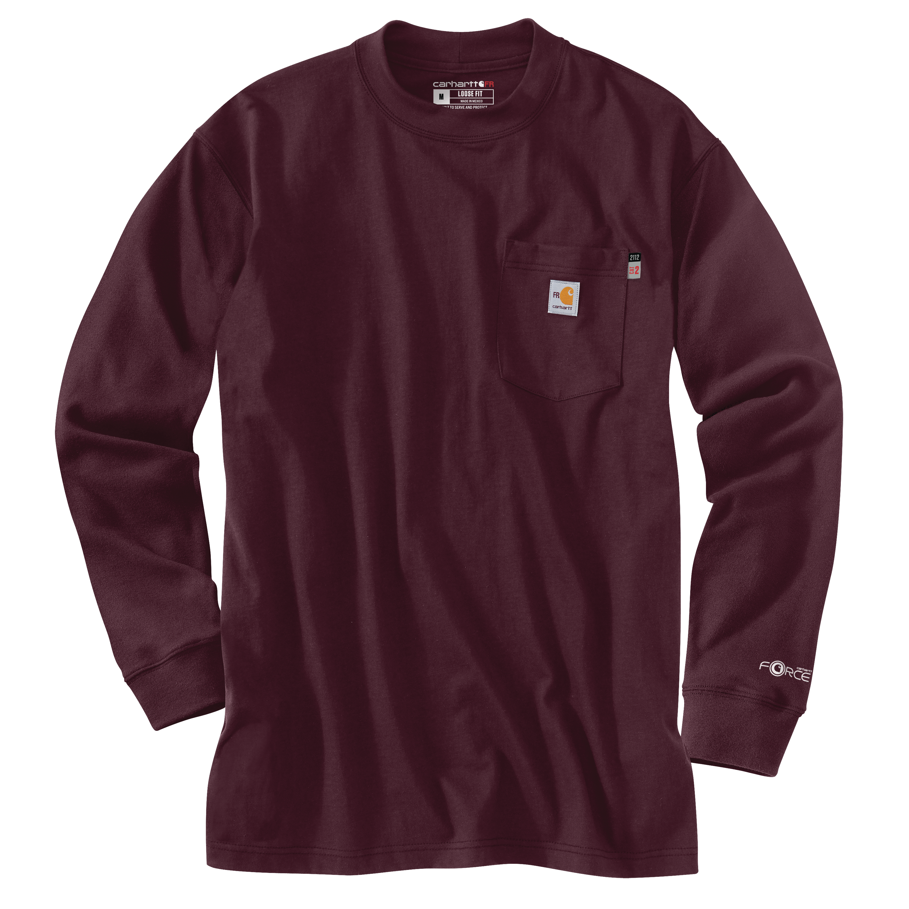 Carhartt 100235 Mens Flame Resistant Force Loose Fit Midweight Long-Sleeve Pocket T-Shirt 9