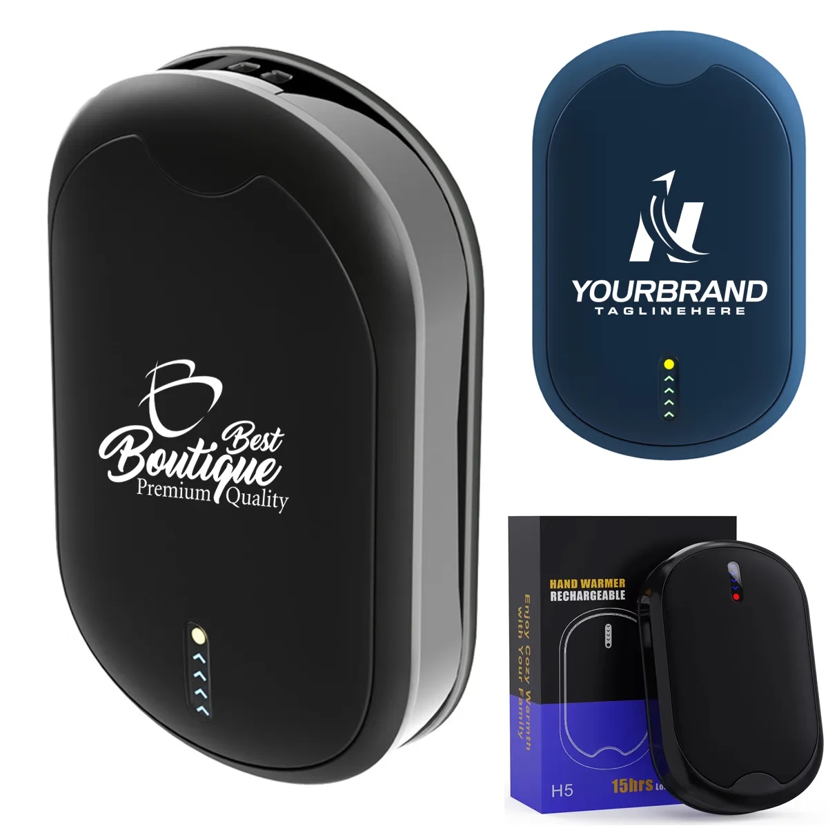 In Stock 10,000mAh Rechargeable Hand Warmers Power Bank 3