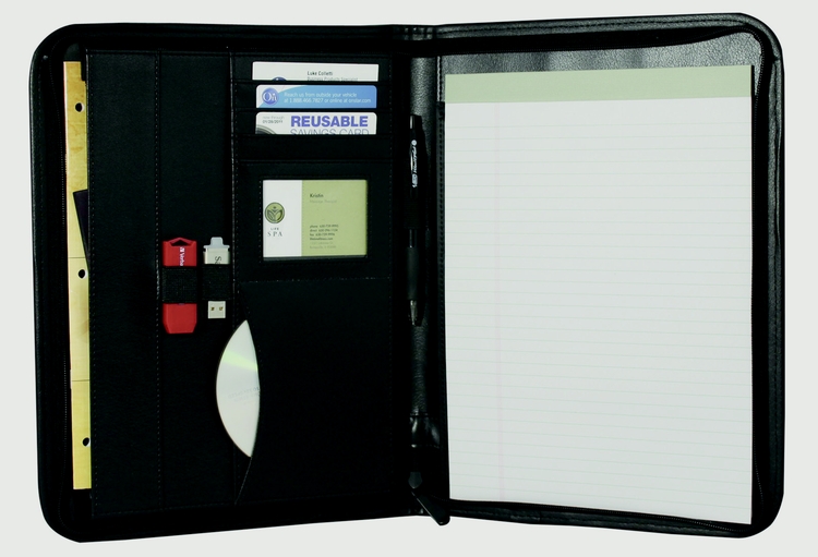 Elite Padfolio Folder with Zipper Closure - New 2
