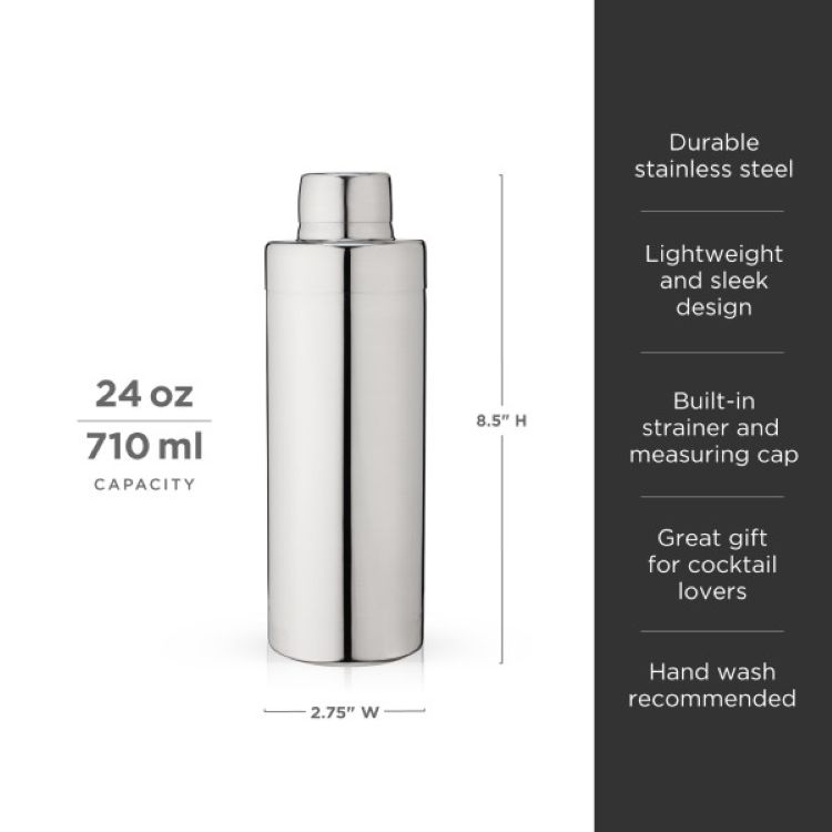 Viski® Element Stainless Cocktail Shaker 4