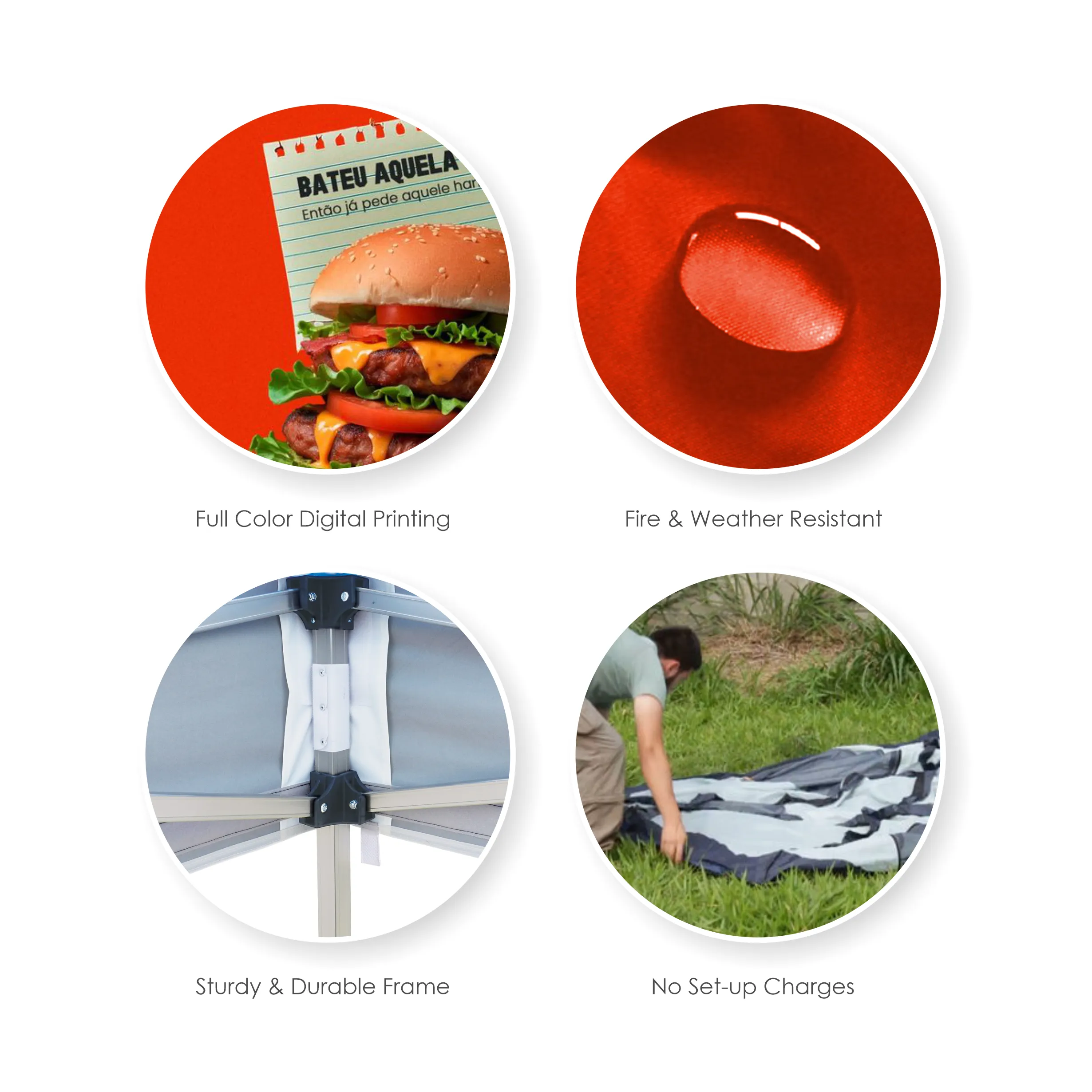 10'x10' Tent Canopy w frame and two half and one full wall 13