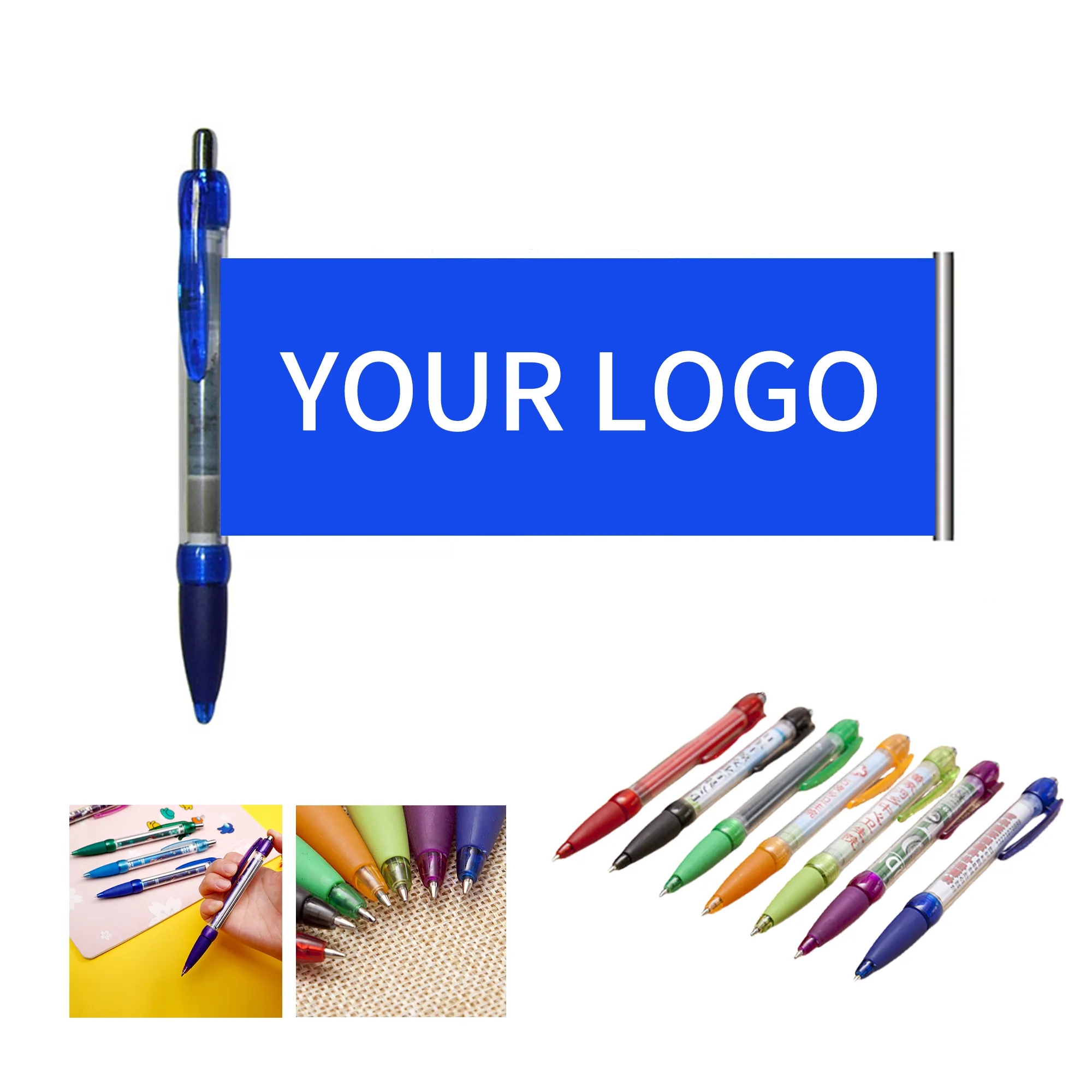 Plastic Ballpoint Banner Pen 5.9 Inch 5