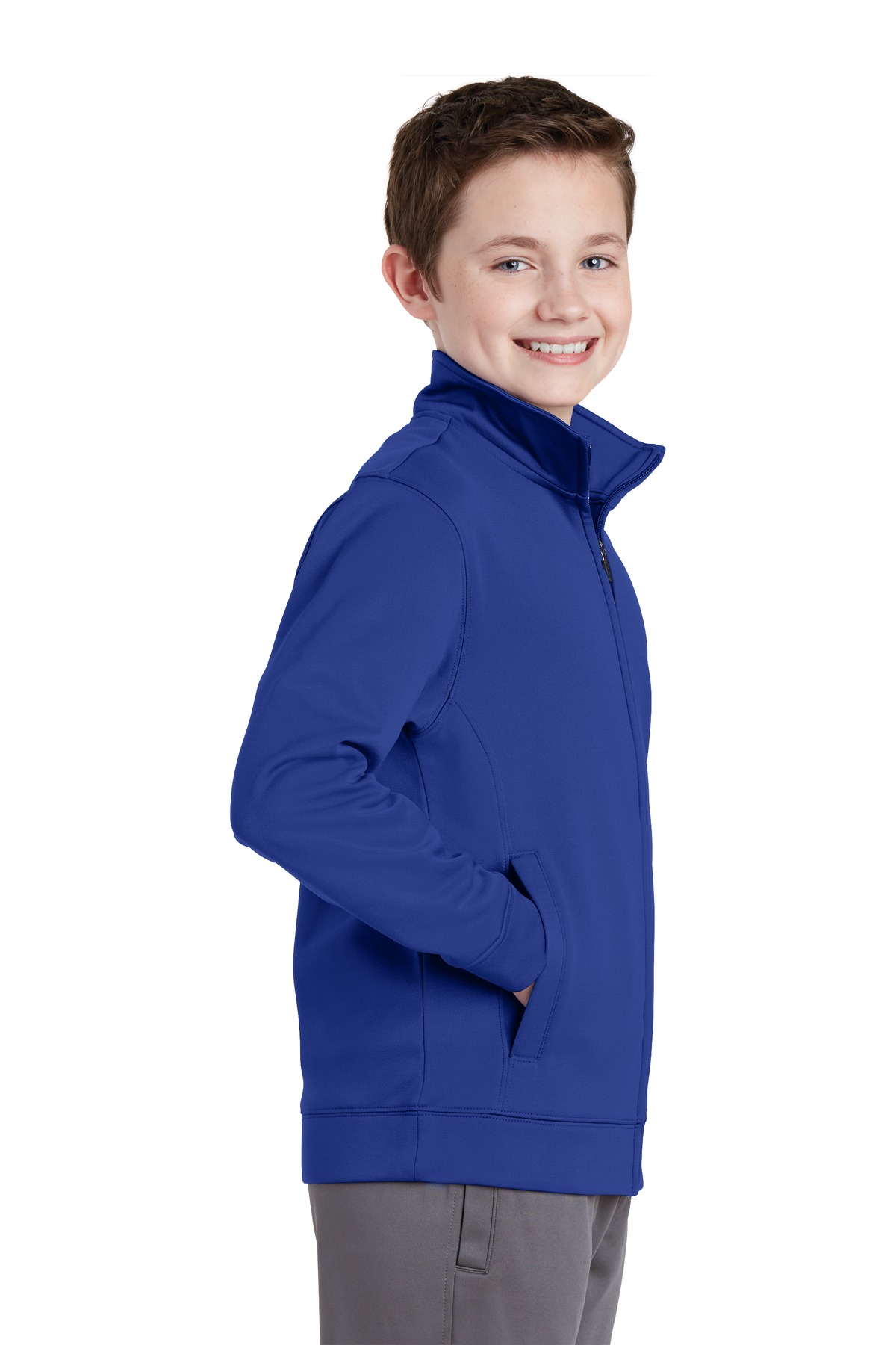 Sport-Tek® Youth Sport-Wick Fleece Full-Zip Jacket 11