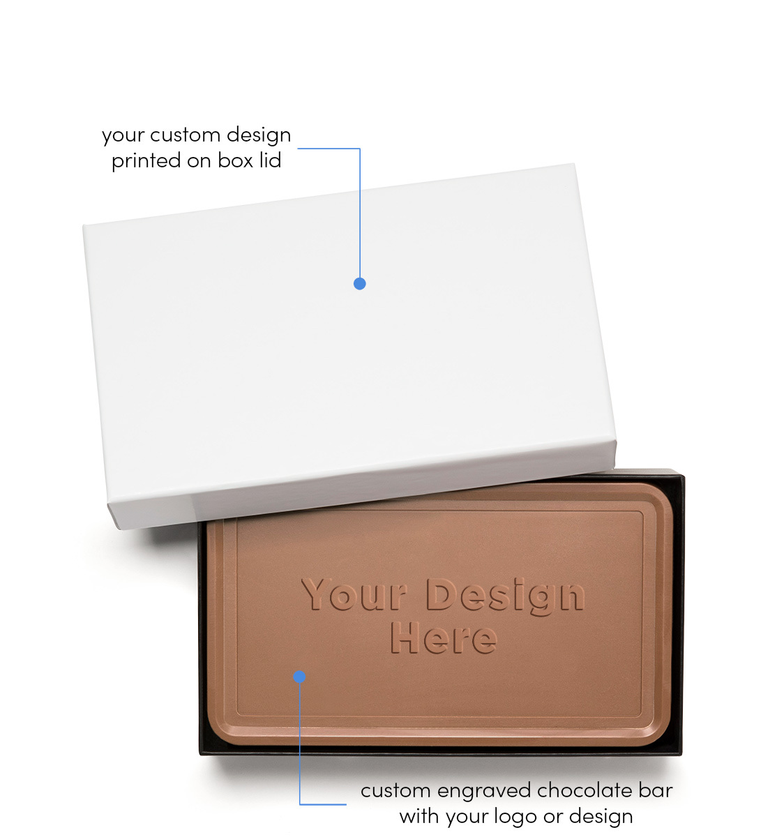 Mighty 8oz. Engraved Chocolate Bar with Luxury Custom Packaging 10