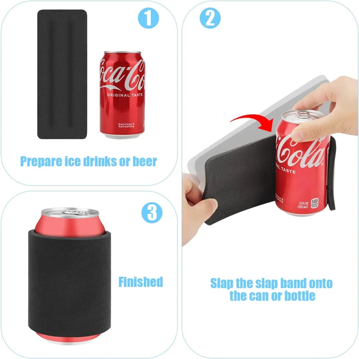 Custom 12oz Can Spring Cooler Sleeve, custom koozie with logo imprint 4