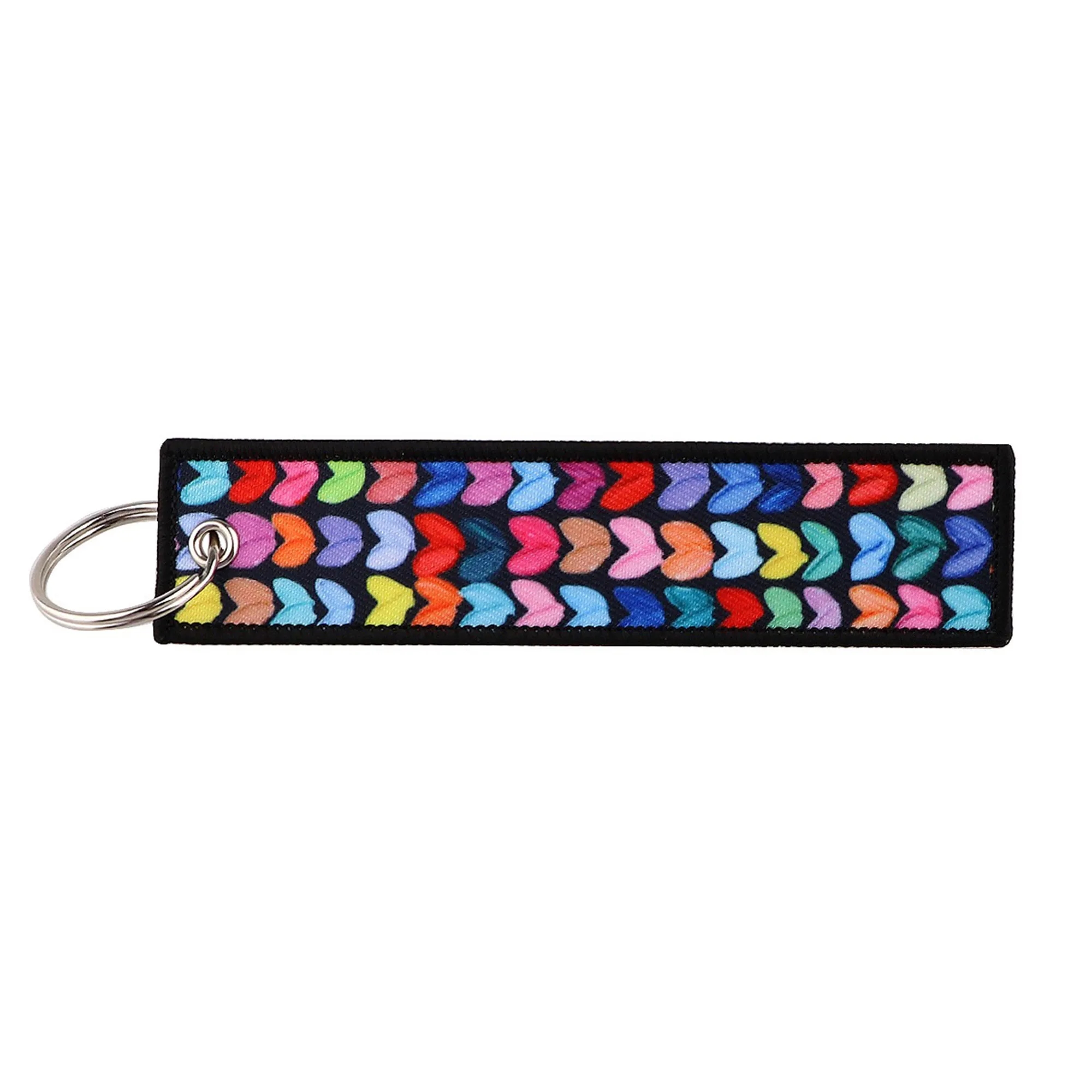 Rainbow Motorcycle Embroidery Keytag 6