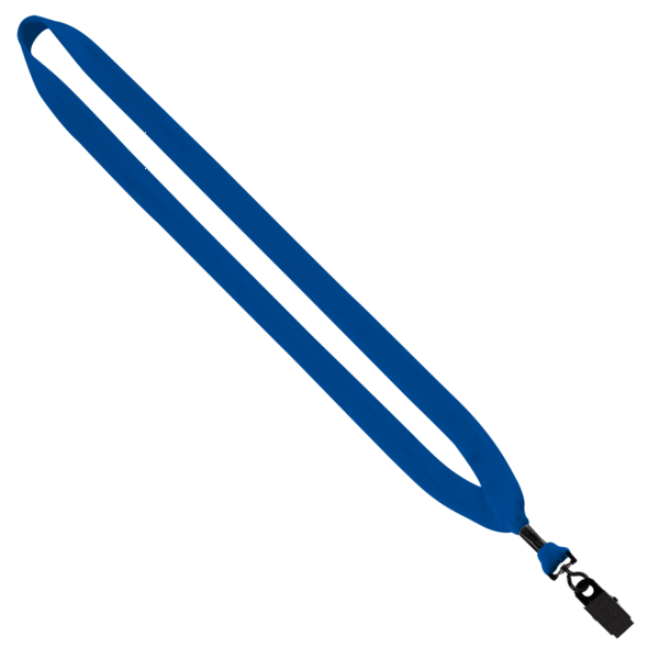 3/4" Cotton Lanyard with Metal Crimp & Bulldog Clip 12