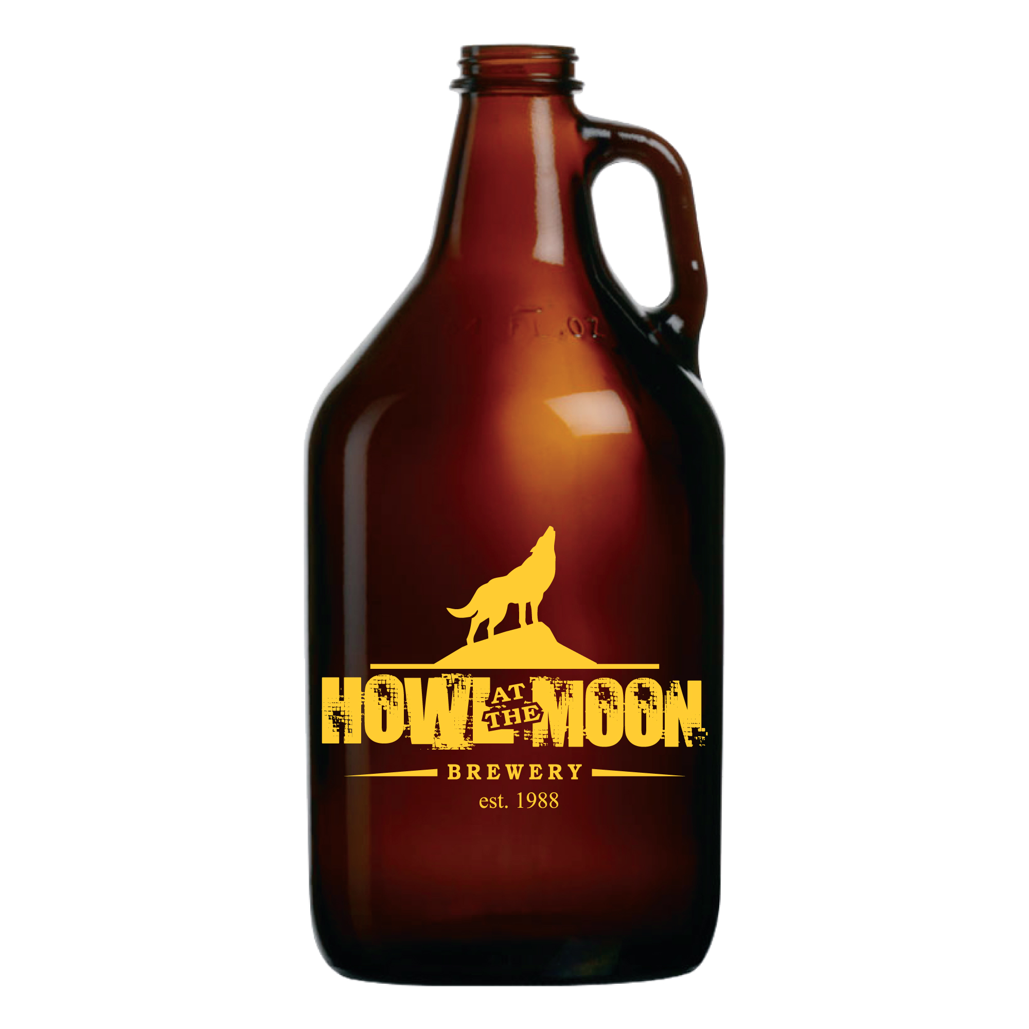 64 oz Amber Growler w/o Lids