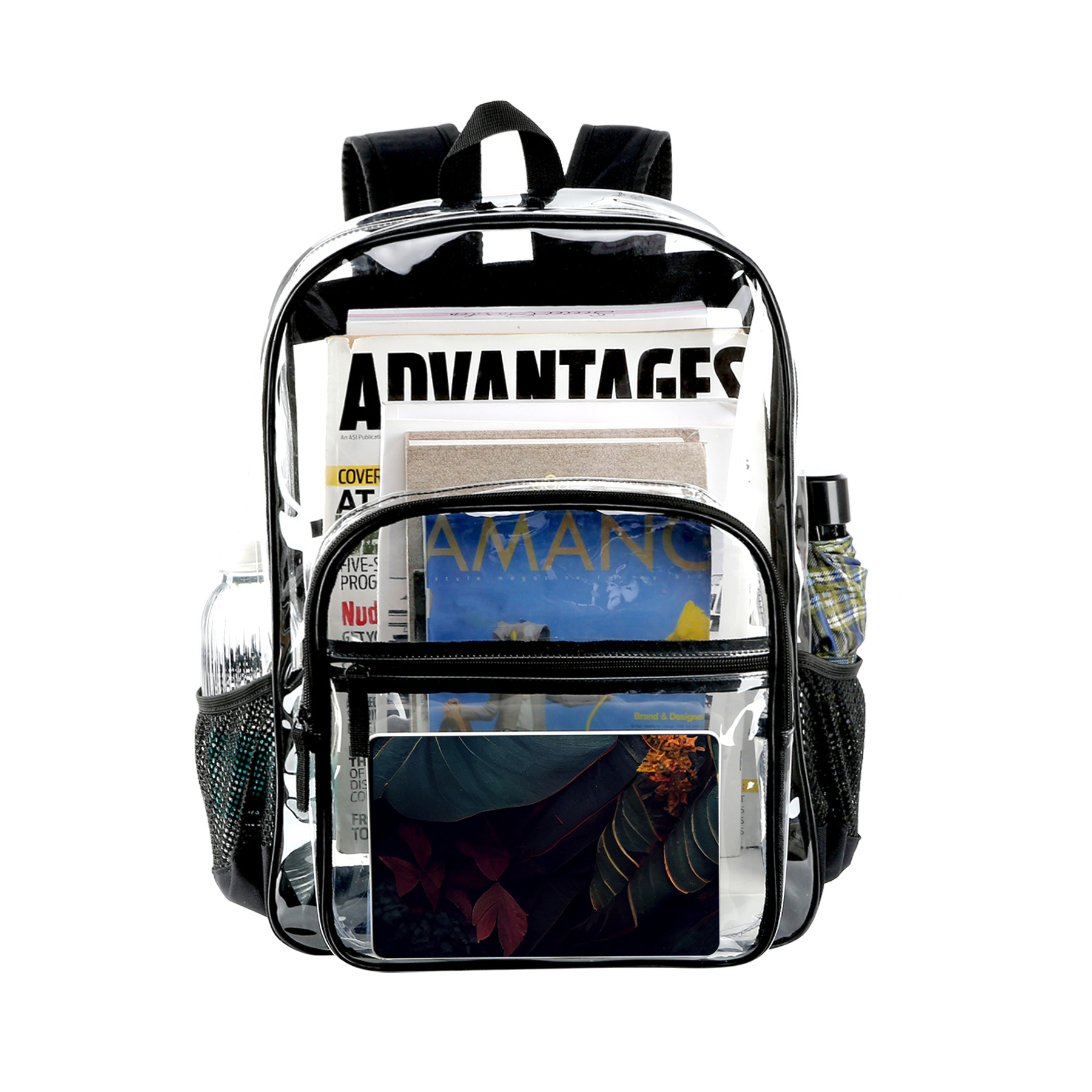 0.4mm 17.3" Large Capacity High School Clear Backpack 3