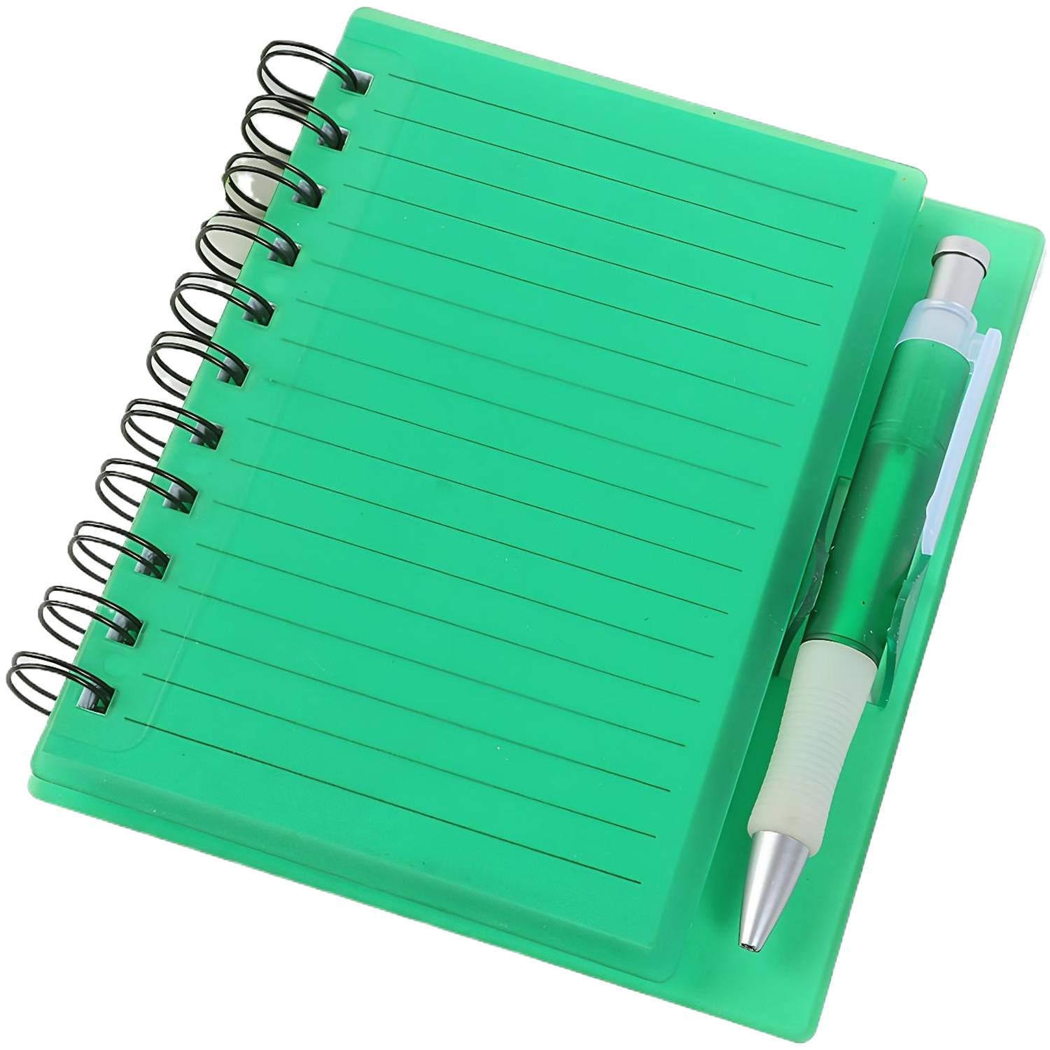 PP Cover Spiral Lined Notebook w/ Pen 8