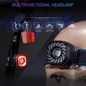RGB Lights Sensitive Rechargeable Head Flashlight 15