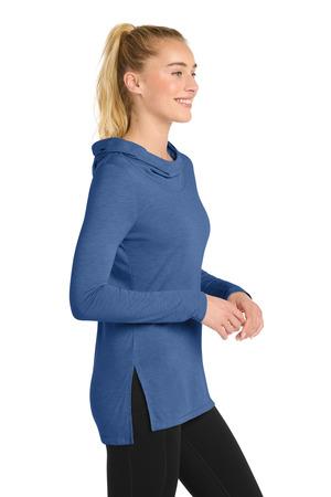 Sport-Tek Women's PosiCharge Tri-Blend Wicking Long Sleeve Hoodie LST406, custom hoodie or sweatshirt with logo imprint 23