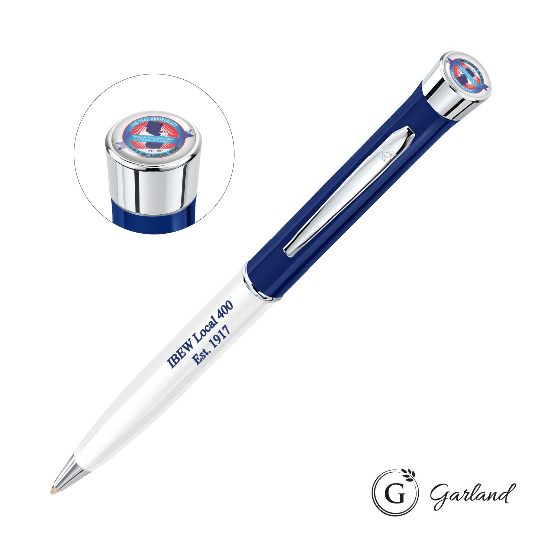 Garland® Patriot Custom Ballpoint Twist Pen - Chrome Accent 10
