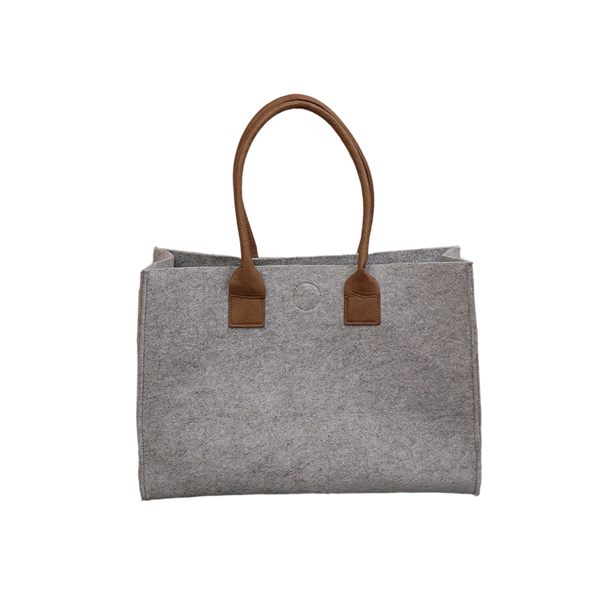 Felt Fabric Reusable Tote Bag With Upright Design, custom tote bag with logo imprint 3