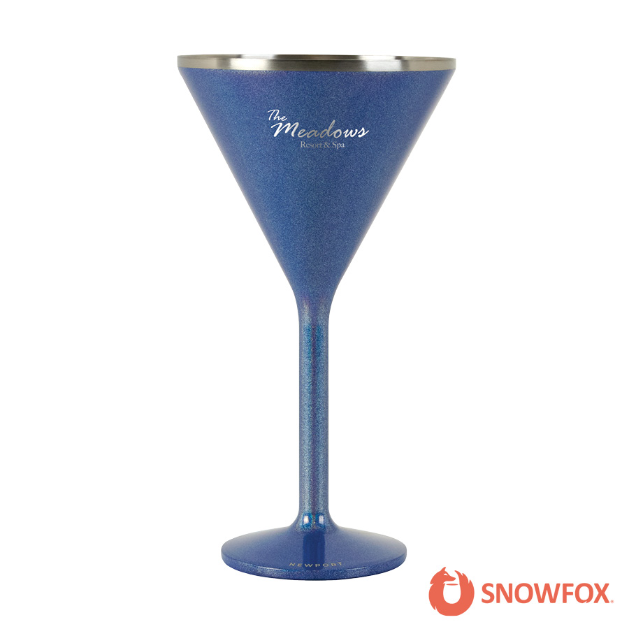 Snowfox® 8 oz. Double Wall Steel Stemmed Martini Glass 7