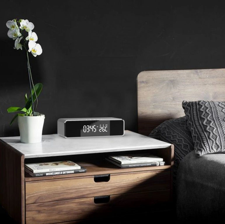 Fast Wireless Charging Alarm Clock With Bluetooth Speaker 4