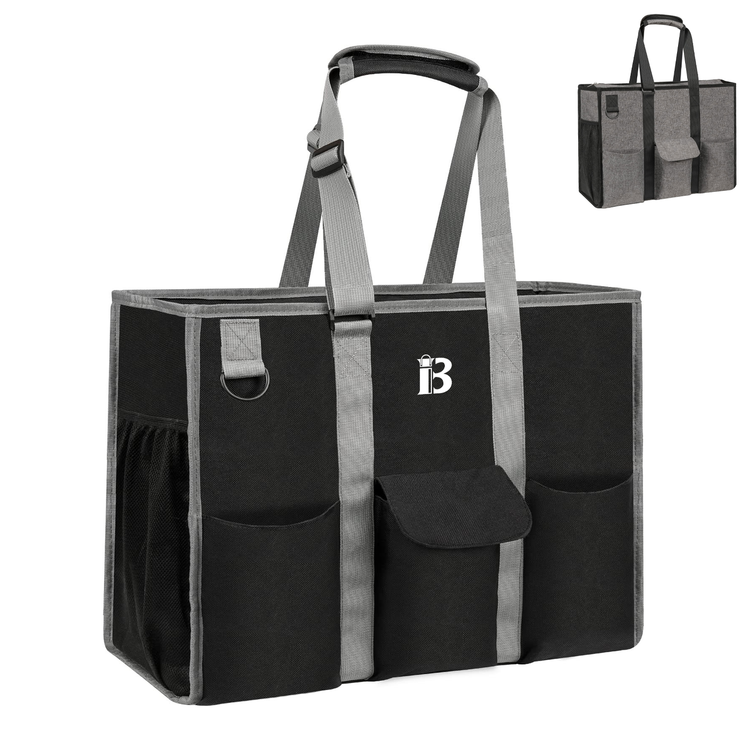 Custom Utility Water Resistant Zipper Tote Bag, custom tote bag with logo imprint 2