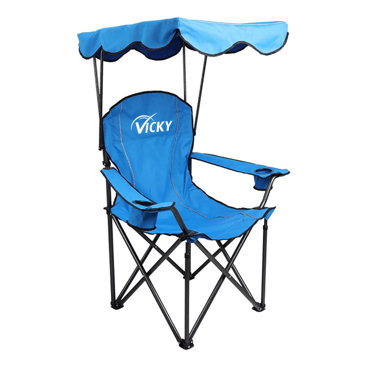 Portable Retractable Shade Canopy Folding Chair 11