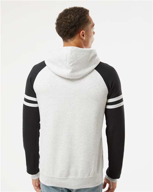 Nublend Varsity Colorblocked Raglan Hooded Sweatshirt