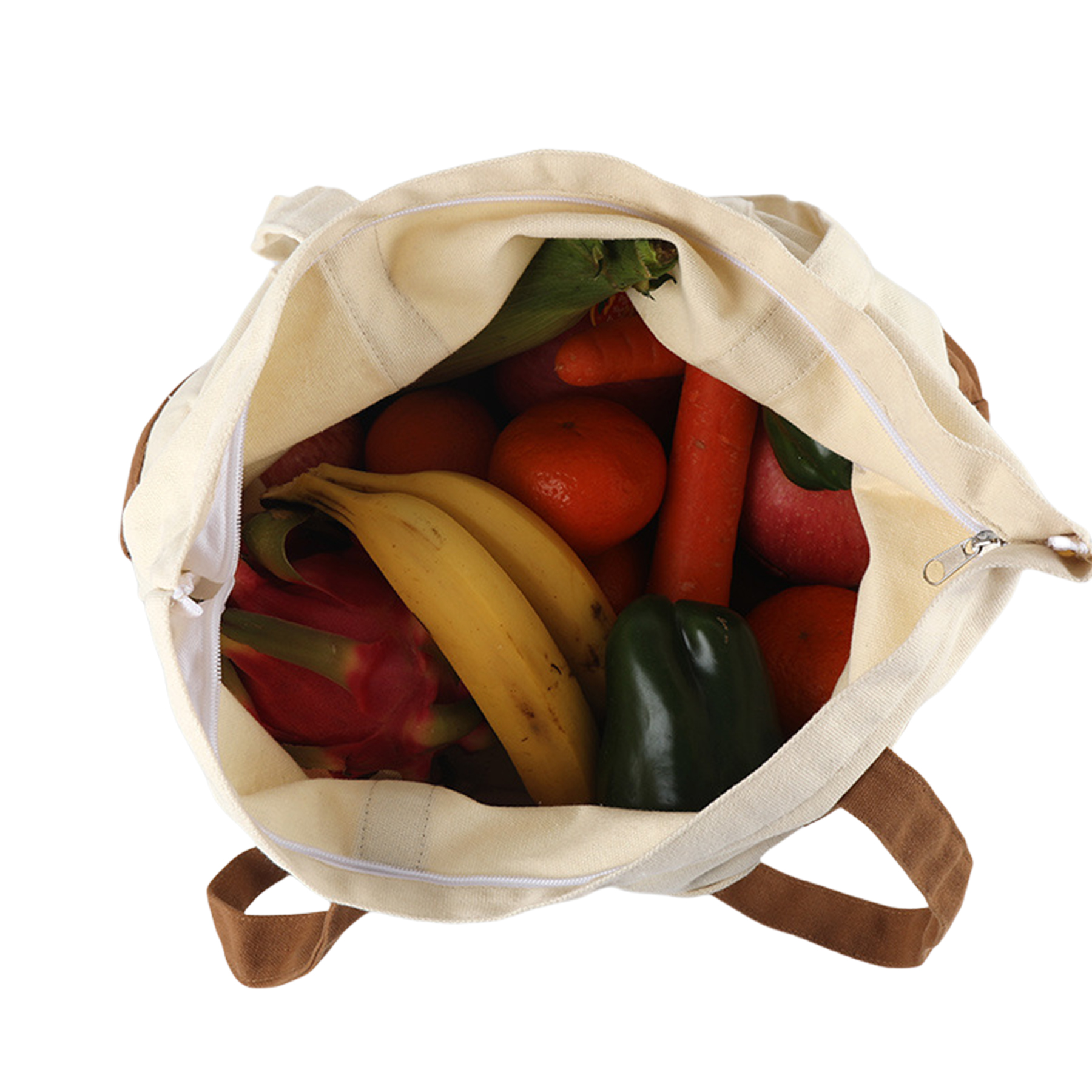 12 Oz Cotton Canvas Zippered Tote Bag 1