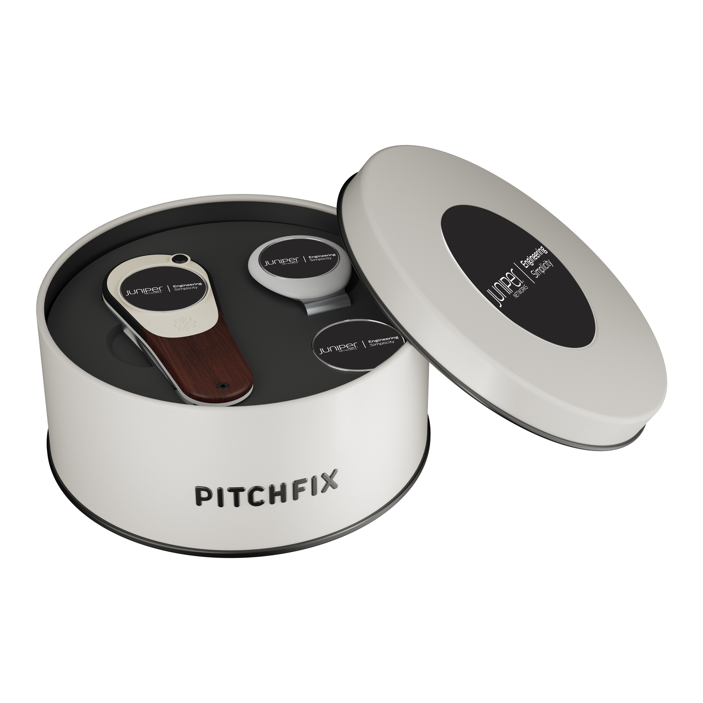 Pitchfix Woodie Golf Divot Tool Deluxe Gift Set w/ Hat Clip 11