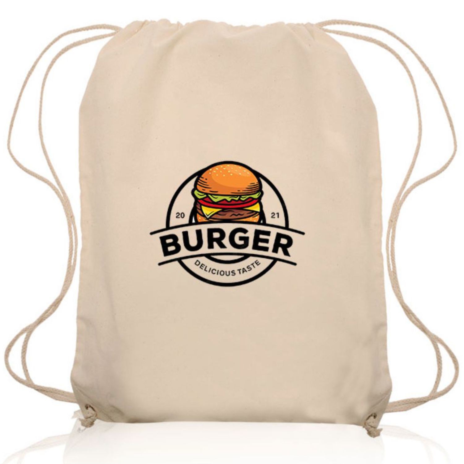 Natural Bags Lightweight Cotton Drawstring Backpacks 2