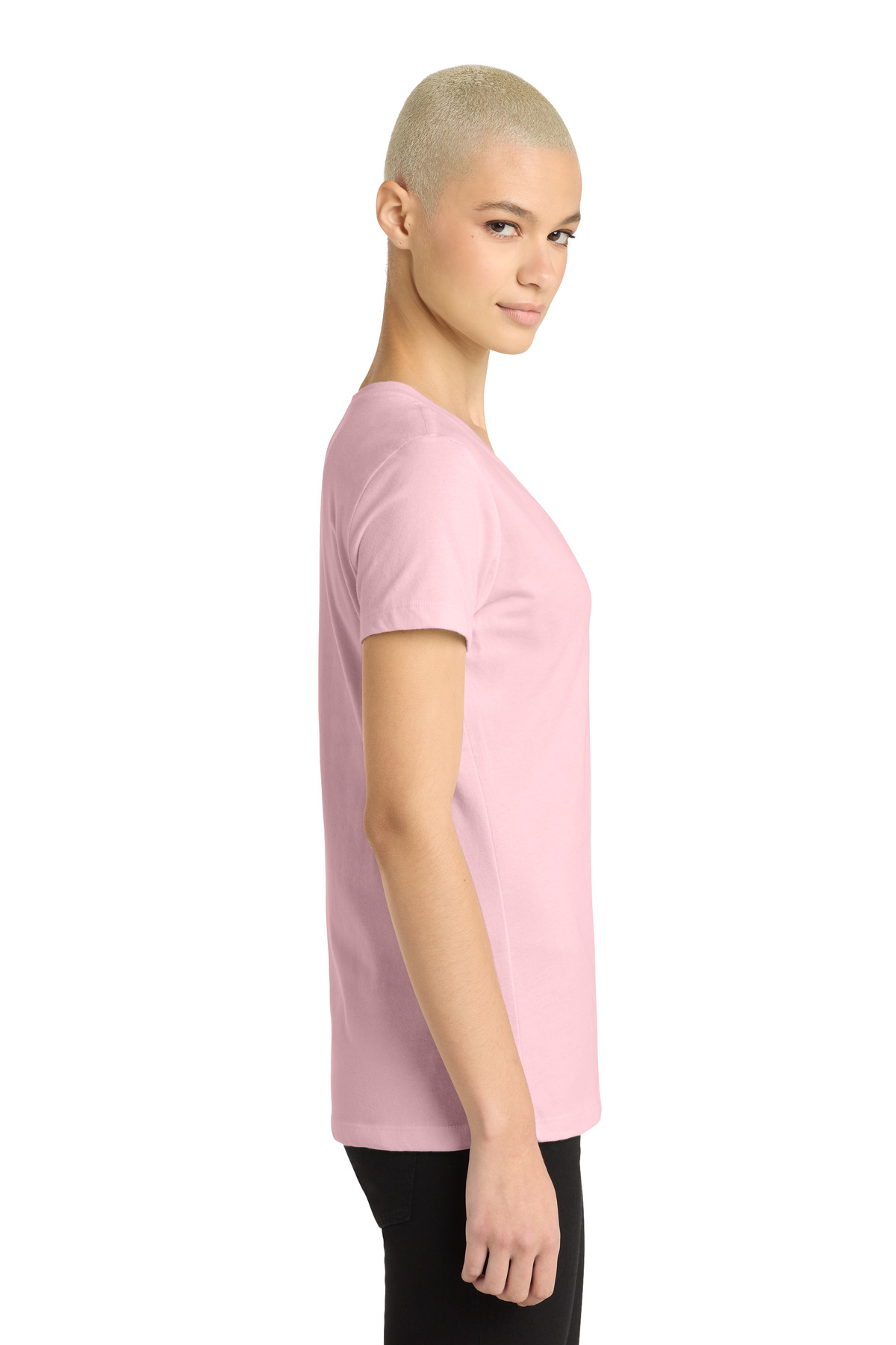 District - Women's Perfect Weight V-Neck Tee. DM1170L 127