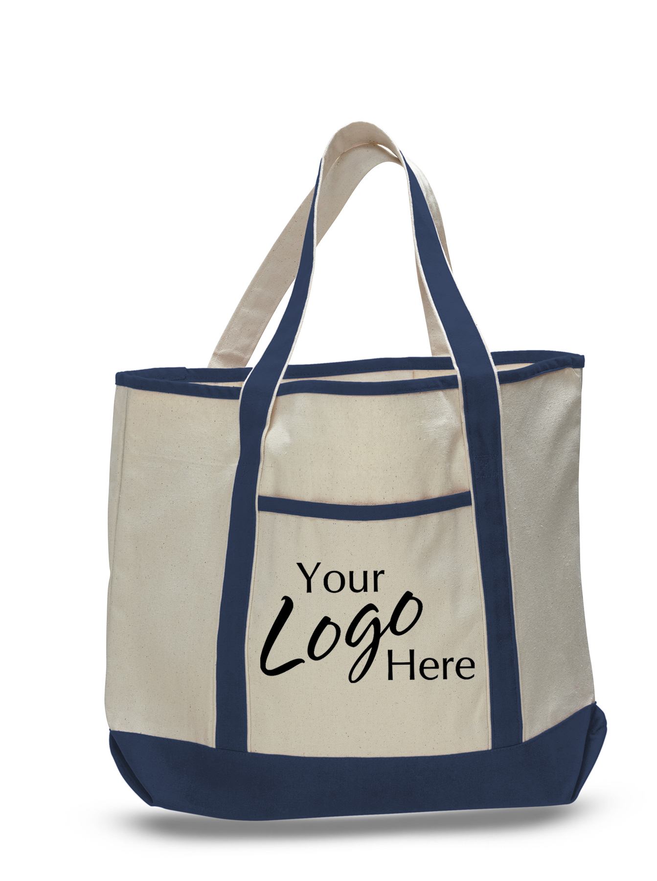 Canvas Large Deluxe Tote Bag 22" W x 16" H with 6" Gusset, custom tote bag with logo imprint 17