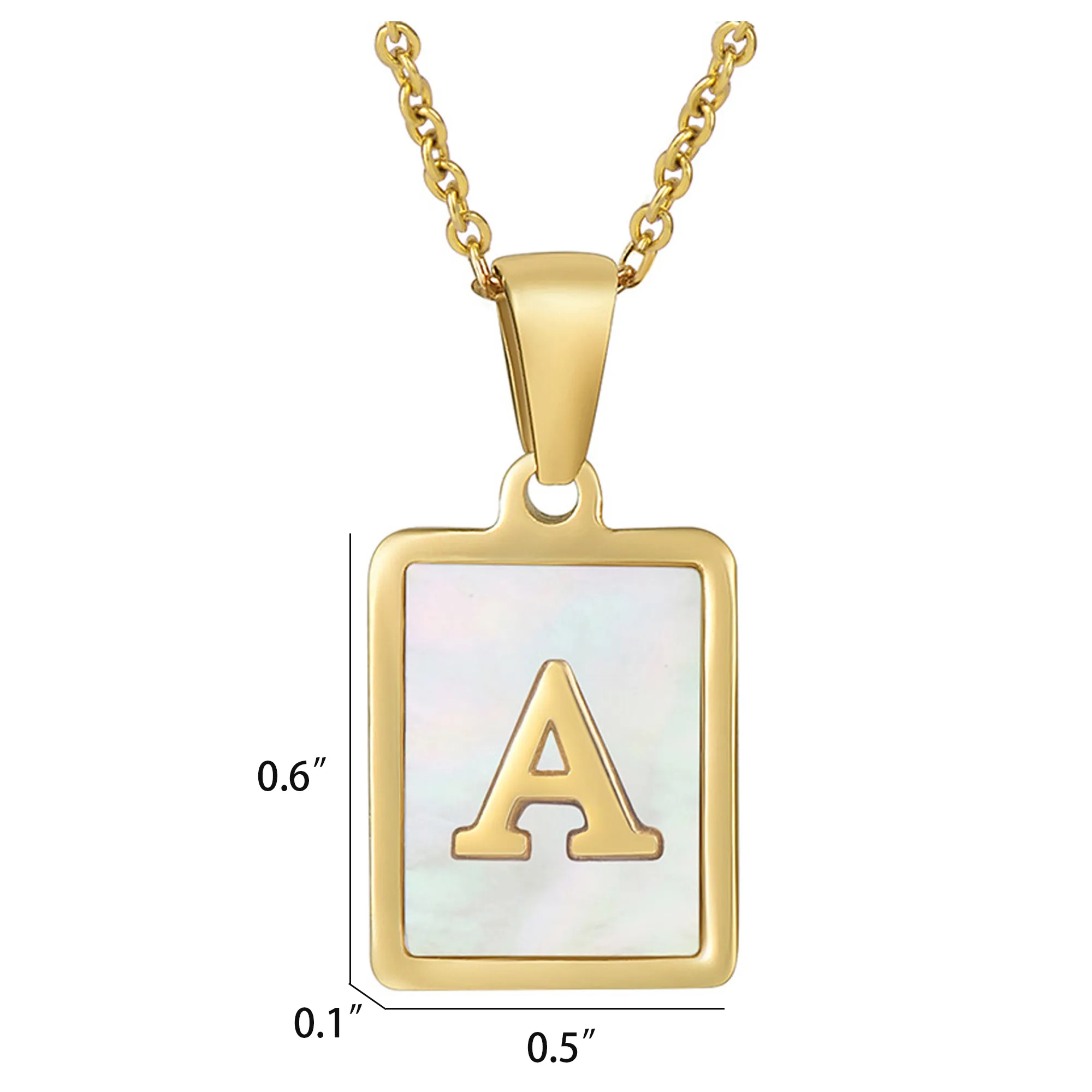 Stainless Steel Alphabet Necklace 4