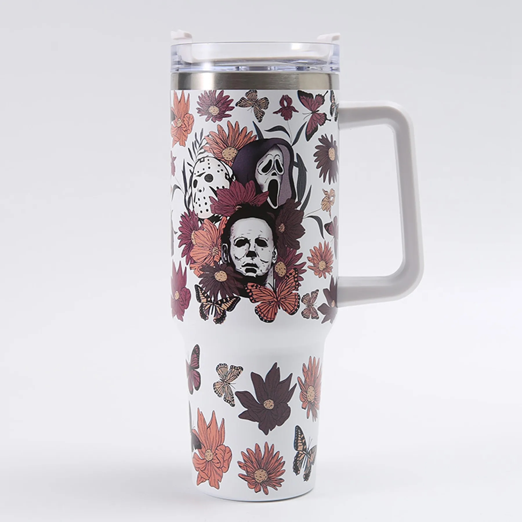 40 Oz Customized Full Color Printed Vacuum Tumbler with Hand 19