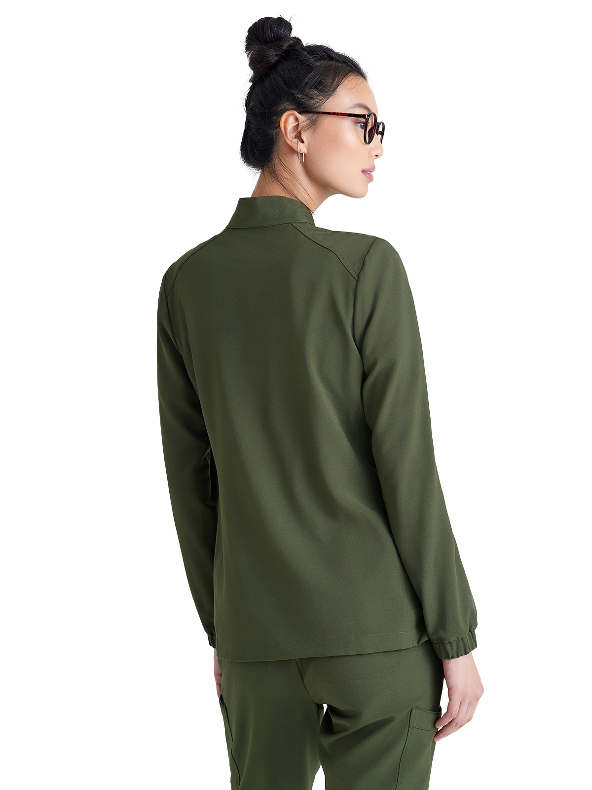 Grey's Anatomy Evolve Stretch - Women's Three-Pocket Virtue Warm-Up Scrub Jacket 2
