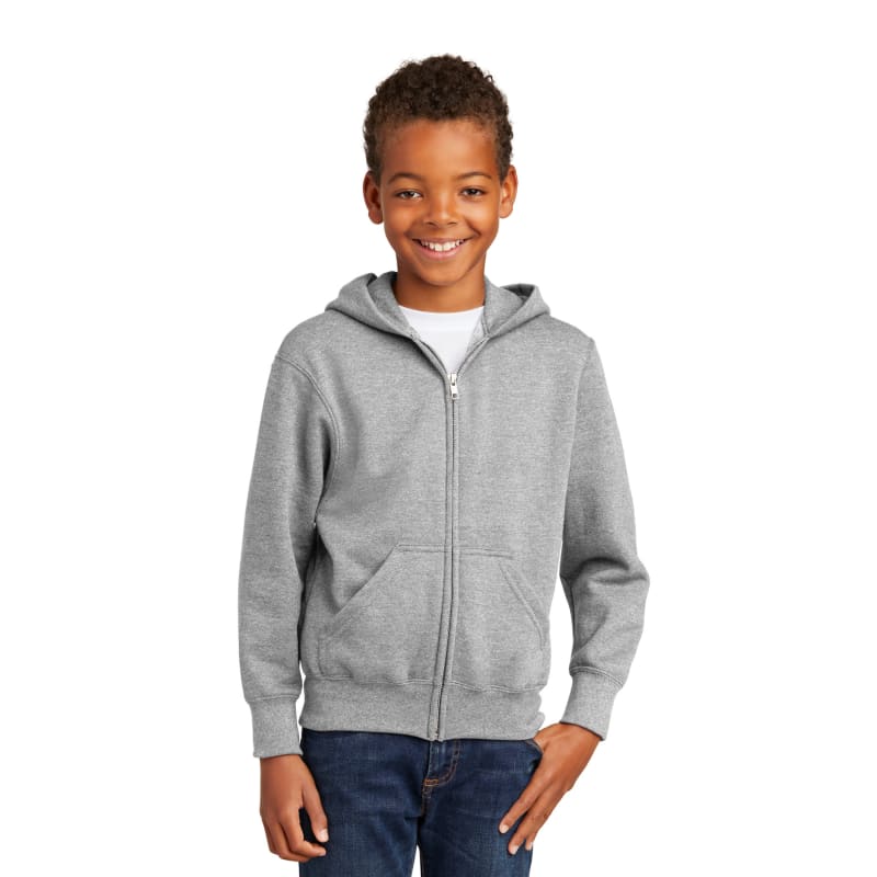Port & Company - Youth Core Fleece Full-Zip Hooded Sweatshirt. 52