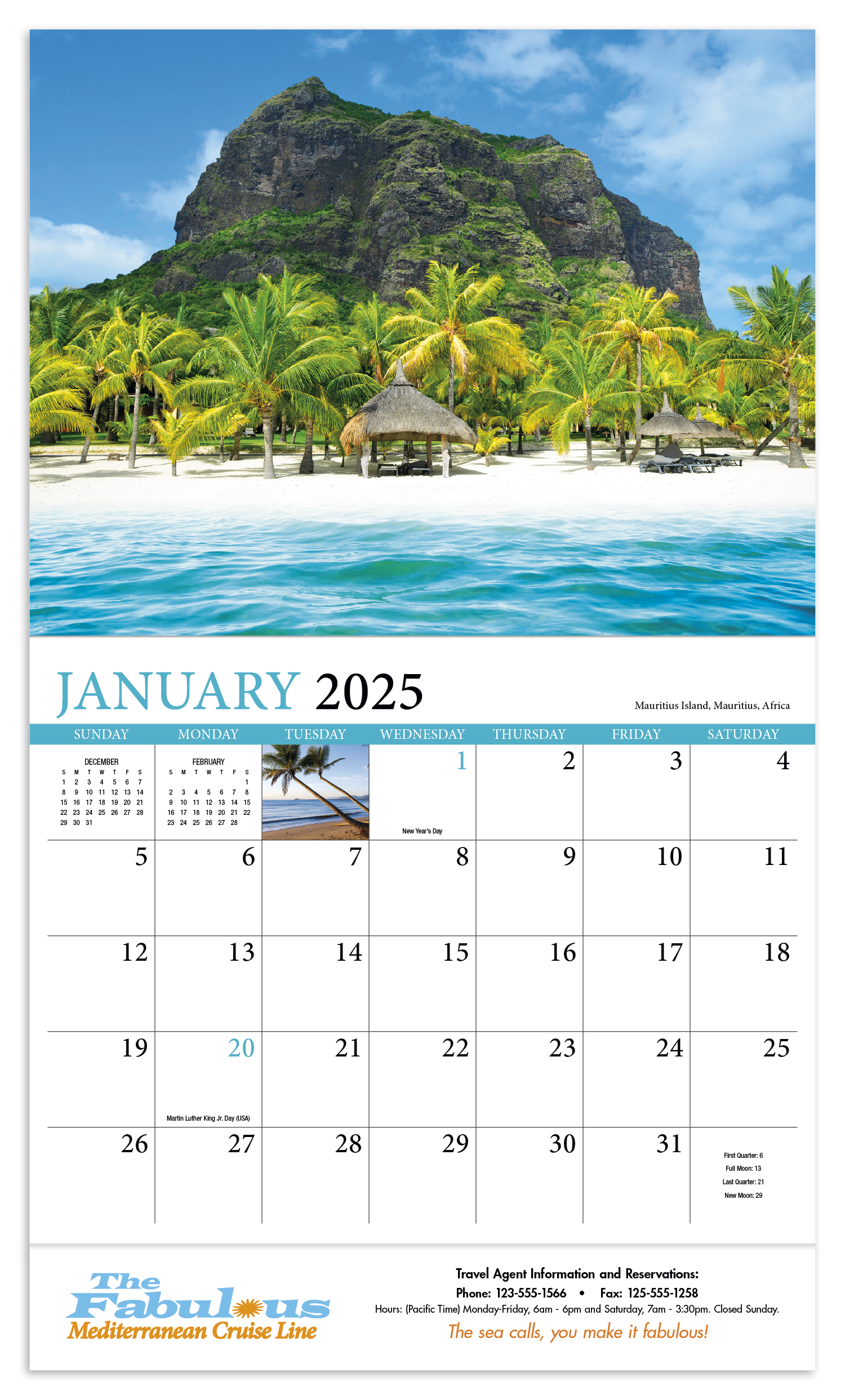 HotLine® Products Beaches Appointment Calendar - Stapled 11