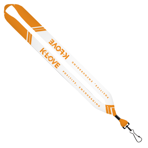 3/4" Dye-Sublimated Lanyard with Metal Crimp and Metal Swivel Snap Hook 2