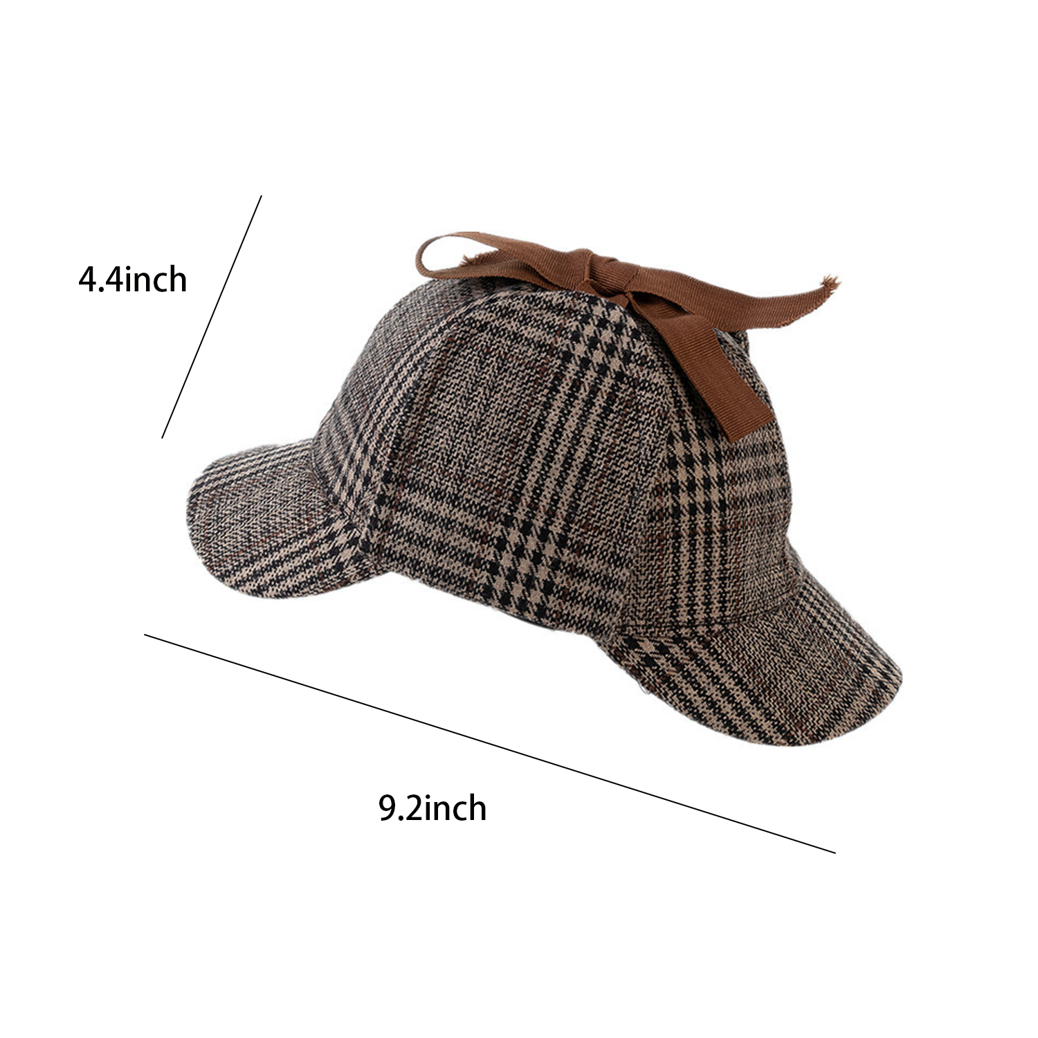 Men Women Tweed Deerstalker Hat 1