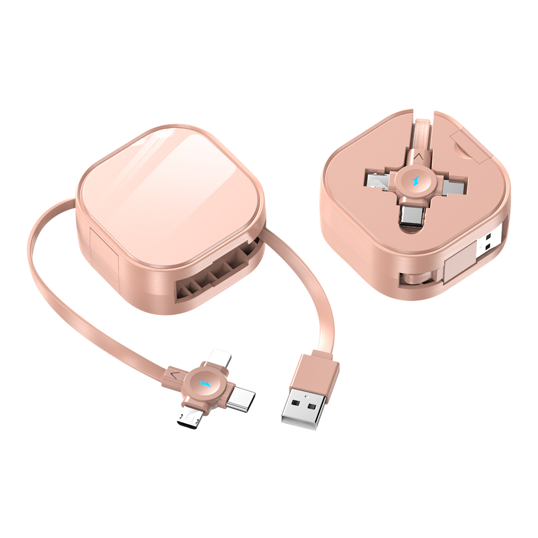 Retractable Multifunctional Phone Holder And 3-In-1 Data Cable 2