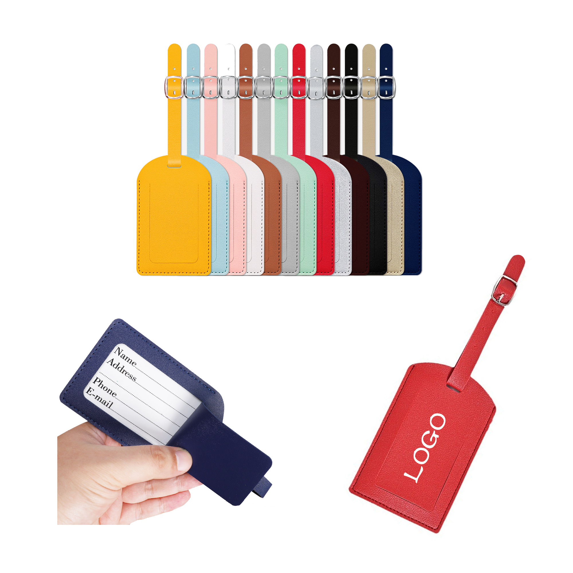 Portable Premium Leather Luggage Tag 2