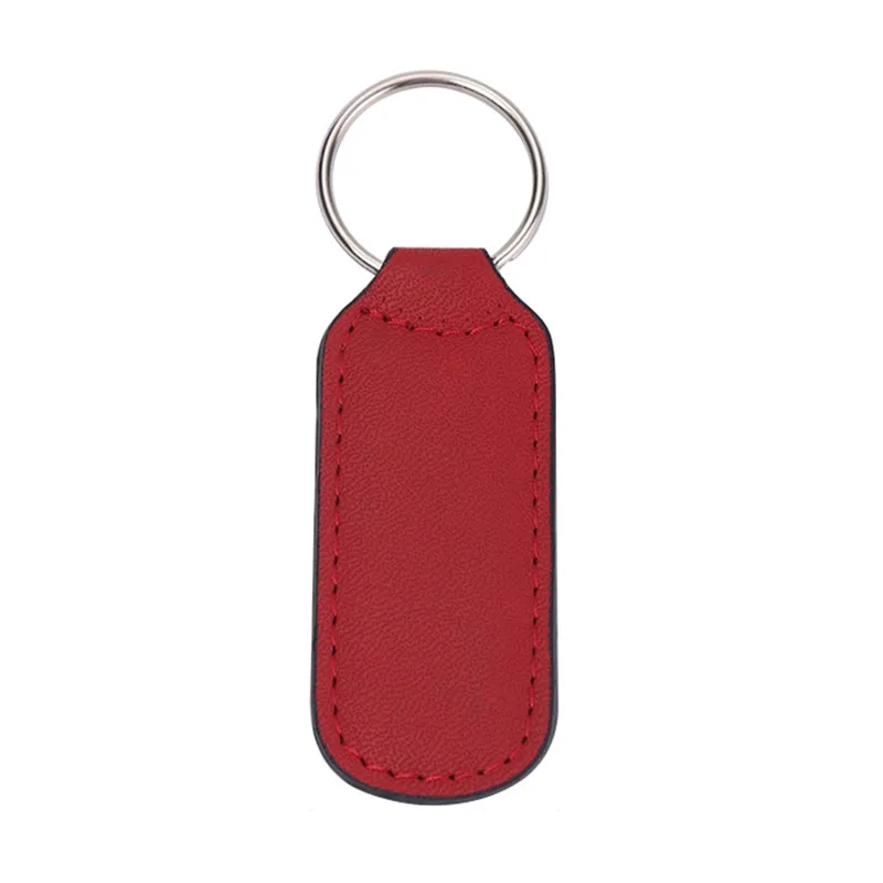 Rectangular Pu Leather Keychain 6