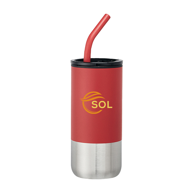 18oz Dillon Double Wall Plastic Straw Tumbler 18