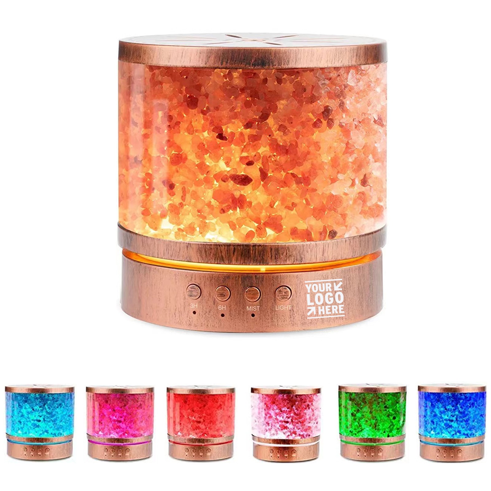 150ml 2 in 1 Ultrasonic Essential Oil Diffuser Himalayan Salt Lamp 1