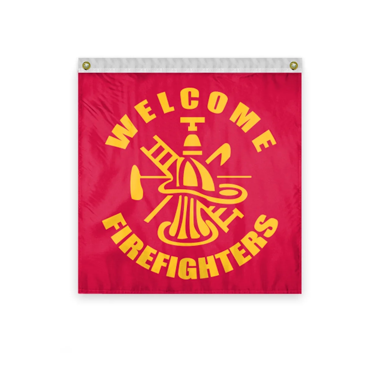 USA Pleated Full Fan With Firefighters Center 3
