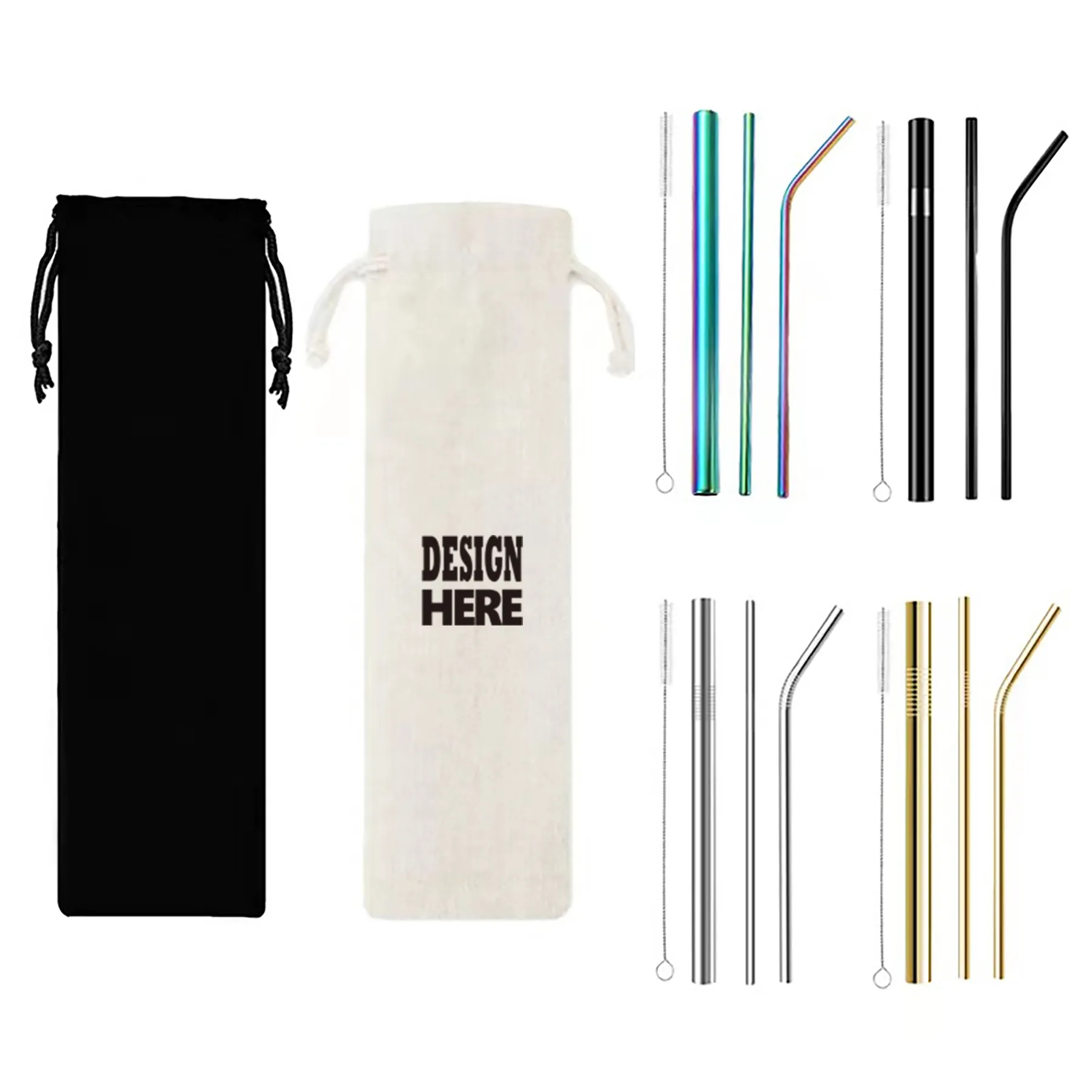 Stainless Steel Straw Set with Pouch 2