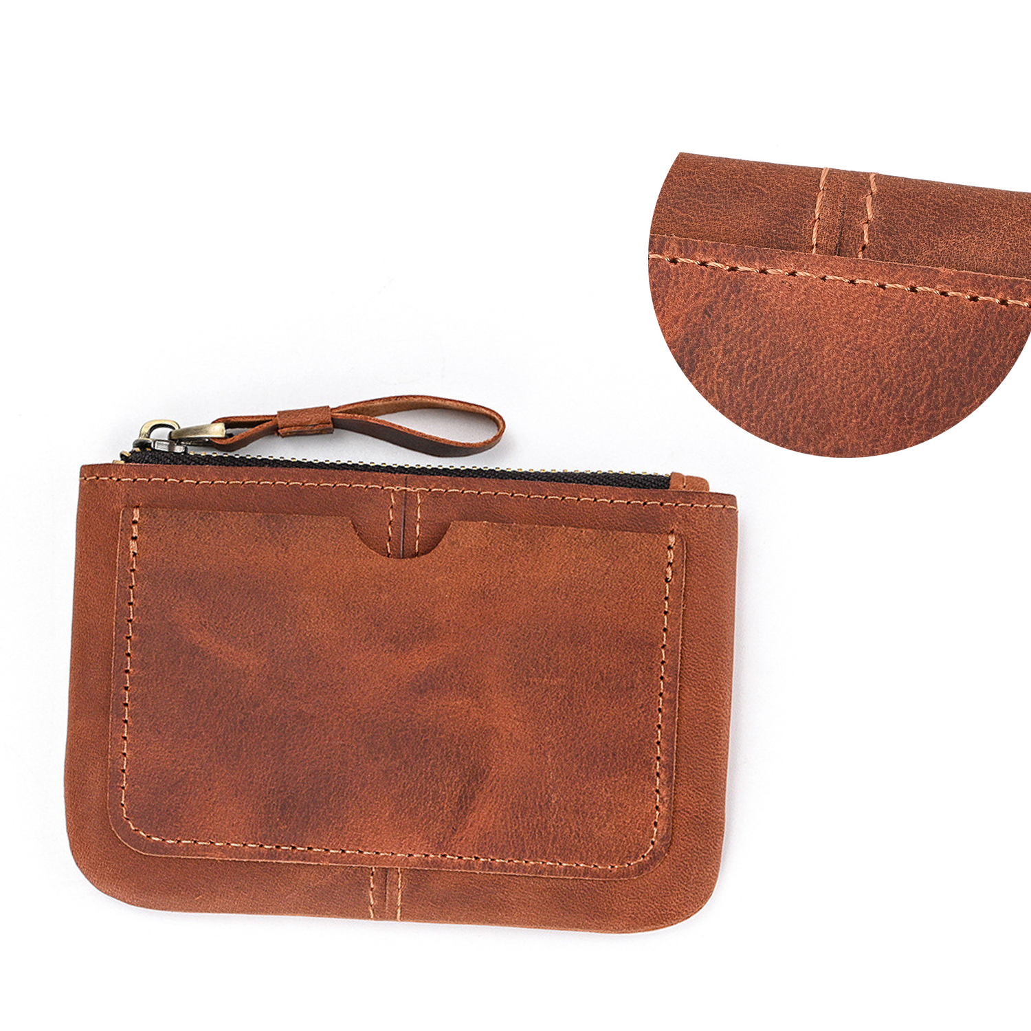 Stylish & Practical Men's Genuine Leather Coin & Key Pouch 4