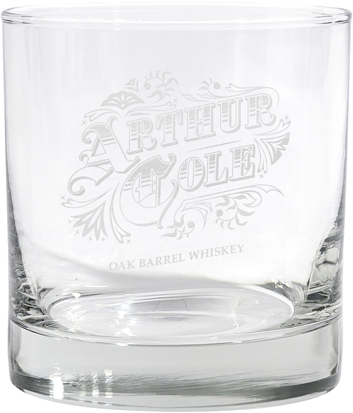 ETCHED WHISKEY GLASS 10.5 OZ 13